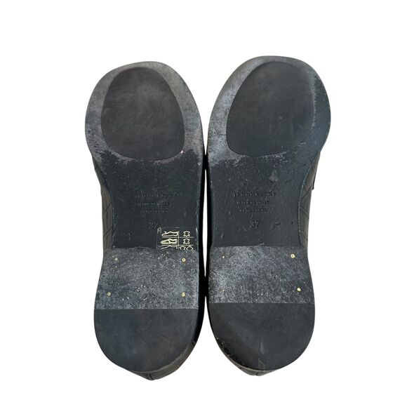 Jenni Kayne Crocodile Embossed Loafers Black Size 37 / US 6.5-7 - Picture 9 of 12